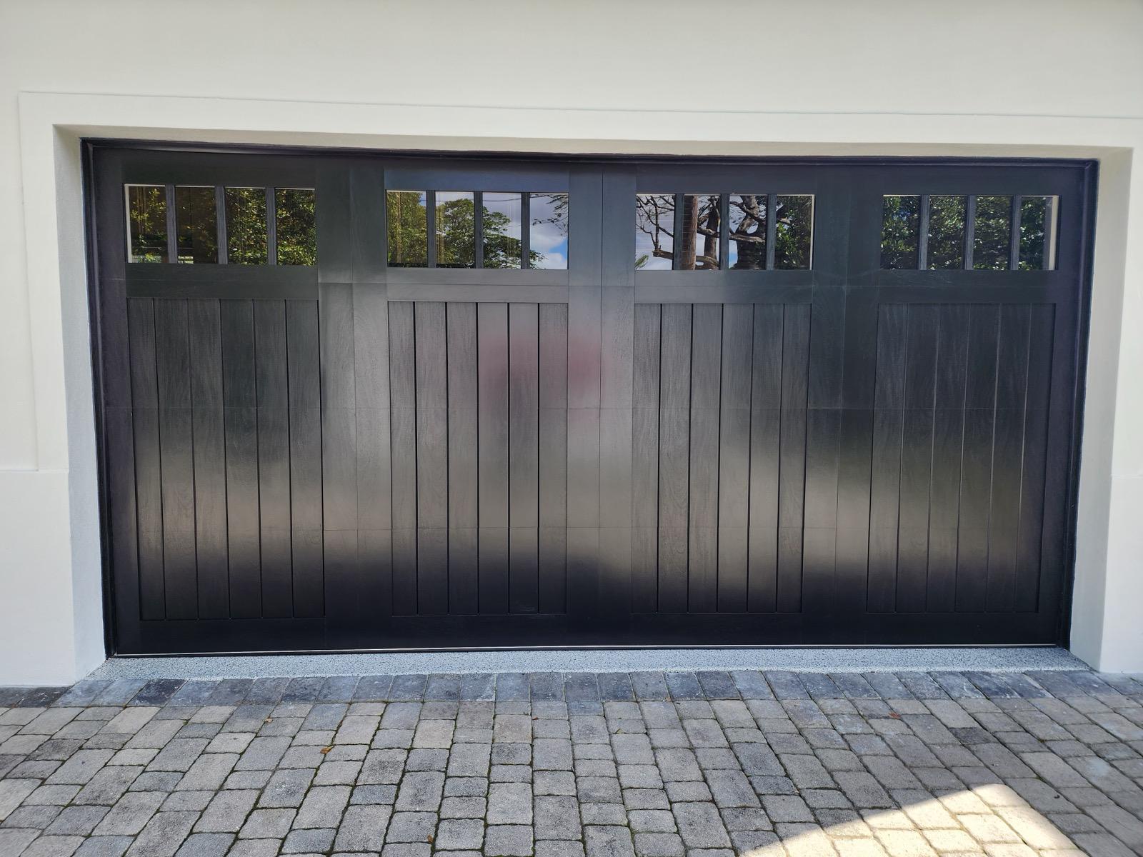 Black grage Door
